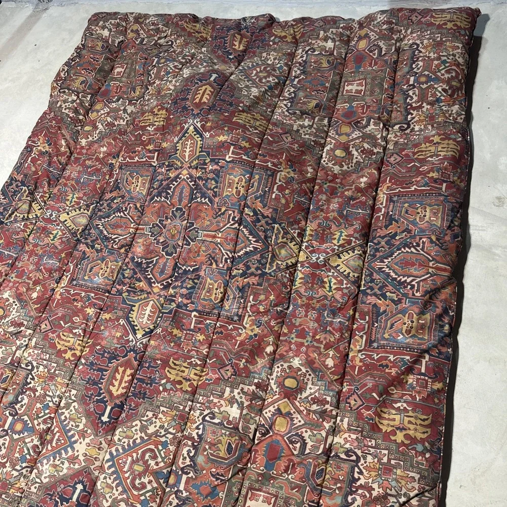 VTG 1990s Ralph Lauren Oxfordshire Sandalwood COMFORTER TWIN Reversible USA MADE